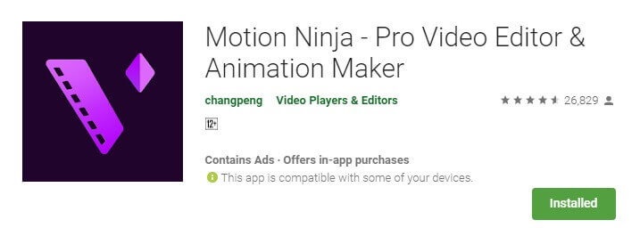 Motion ninja video editor