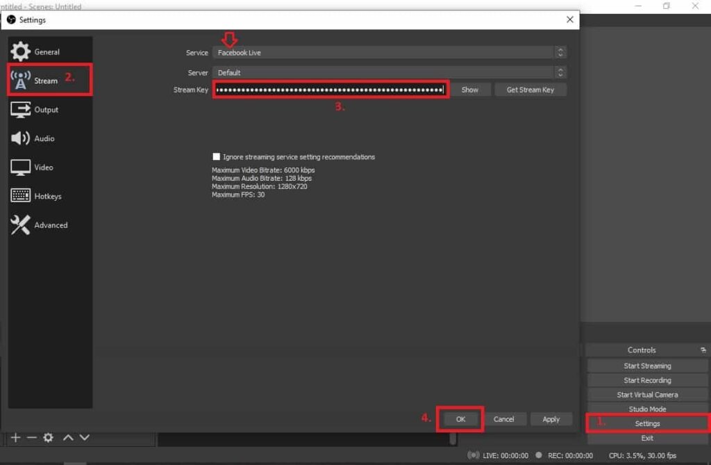 ফেসবুকে লাইভ করার জন্য stream key যেভাবে ব্যবহার করবেন