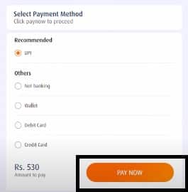Bajaj EMI Card fees
