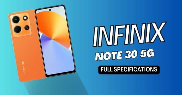 infinix note 30 5g full specifications and features